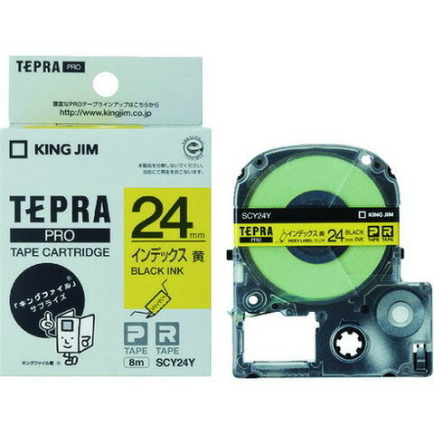 キングジム テプラPROテ-プカ-トリッジ 幅24mm 黄 SCY24Y(代引不可)