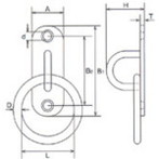 水本 アイボルト ステンレス パッドアイ丸カン 丸カン内径60mm 32mm×100mm 水本 PDR9 金物 建築資材 建築金物 荷役金具(代引不可)