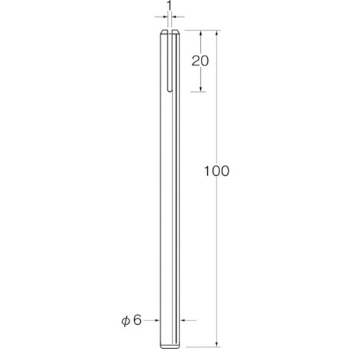 【商品スペック】特長●サンドペーパーやダイヤモンドペーパーを適当に切って溝に挟んで使用します。用途仕様●軸径(mm)：6●最高使用回転数(rpm)：10000●全長(mm)：100●挟み部幅(mm)：1●挟み部長さ(mm)：20仕様2材質／仕上●スチールセット内容／付属品注意【代引きについて】こちらの商品は、代引きでの出荷は受け付けておりません。【送料について】北海道、沖縄、離島は送料を頂きます。