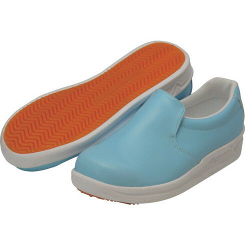 日進 耐滑厨房シューズ ブルー 23.5cm 日進 V5000BL23.5 保護具 安全靴 作業靴 食品用作業靴(代引不可)【送料無料】