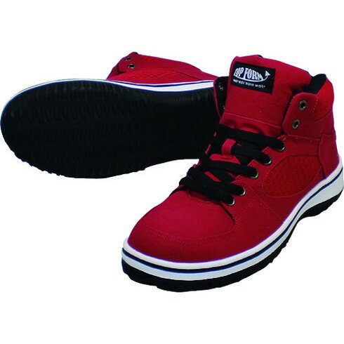 喜多 ハイカットセーフティスニーカー レッド 26.0 喜多 MG5590RED26.0 保護具 安全靴 作業靴 作業靴(..