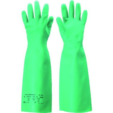 アンセル 耐溶剤作業手袋 アルファテック ソルベックス厚手ロング 37-185 Sサイズ 371857(代引不可)