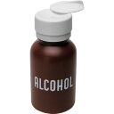 DESCO ディスペンサー LASTING-TOUCH 茶 丸型 高密度ポリエチレン 240cc ALCOHOLノ印字 DESCO JAPAN 化学製品 接着剤...