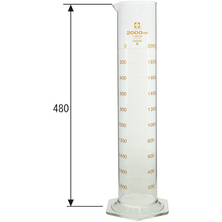 SIBATA メスシリンダー カスタムA 2L 柴田科学 研究用品 理化学用品 メスシリンダー(代引不可)【送料無料】