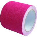 セーフラン 滑リ止メテープ 幅100mm×5m 蛍光ピンク セーフラン安全用品 梱包用品 テープ用品 すべり止めテープ(代引不可)【送料無料】