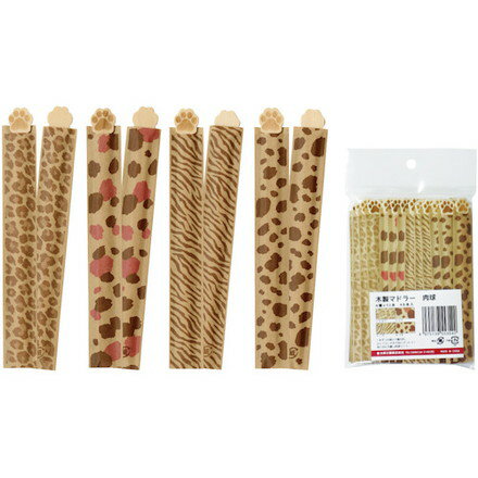 大黒 木製マドラー 肉球 袋入 48本アソート 大黒工業 研究用品 厨房用品 調理器具(代引不可)