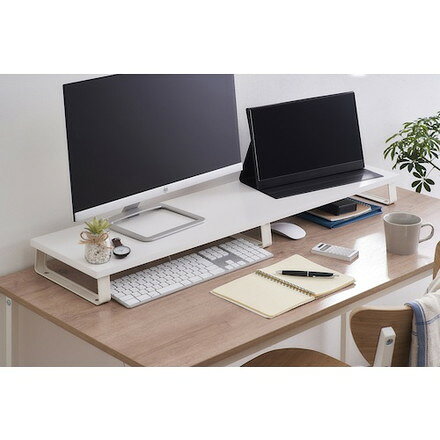 IRIS 288165 モニター台 ホワイト アイリスオーヤマ オフィス 住設用品 OA用品 ディスプレイスタンド 金具(代引不可)【送料無料】