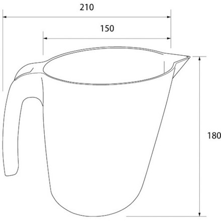 リコメン堂生活館のバーテック バーキンタX ウォータージャグ2L 赤 BKXWJ-2R バーテック 研究用品 厨房用品 調理器具(代引不可)【送料無料】｜アングル3