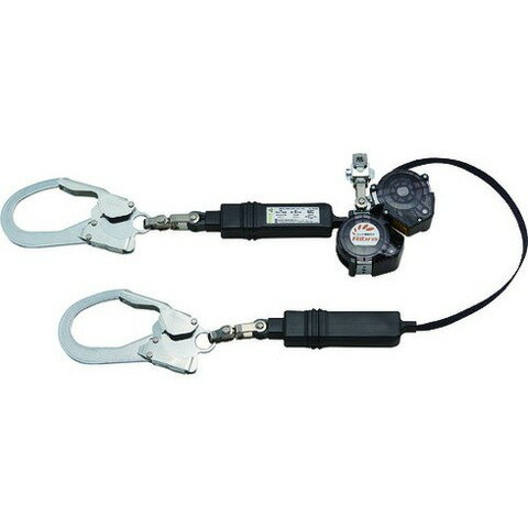 【商品詳細】●ロック装置付巻取器です。●ストラップには巻取器に引き込まれる張力がかかっています。●建設・土木・造船・橋梁・鉱山・工場・プラント・その他。●長さ(mm)：1560●フック口開き(mm)構造物側：50●フック口開き(mm)人体側：8●幅(mm)：17●最大使用可能質量：100kg●厚生労働省「墜落制止用器具の規格」適合品●ランヤード種別：タイプ1●D環側コネクタ：DJMR（回転機能付）●フック:No.56（UJ環付/軽量タイプ）材質／仕上●巻取器:樹脂製ケース●ストラップ:アラミド芯入テトロン●D環側コネクタ:スチール●フック:スチール、アルミ合金JANコード 4510620807119【代引きについて】こちらの商品は、代引きでの出荷は受け付けておりません。【送料について】北海道、沖縄、離島は送料を頂きます。