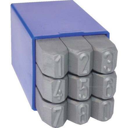 【商品スペック】特長●逆文字用の数字刻印セットです。●圧縮強度600-800N/［［MM2］］までのワークに刻印できます。●本体側面には刻印するサイズと文字が表記されております。●印面は先が尖っており確実に刻印できます。●刻印面の硬度は58〜61HRCです。●丈夫なケースに入っております。用途仕様●寸法(mm)：1.5●セット内容(本)：9仕様2●材料寸法A×B（mm）：6×75材質／仕上●炭素鋼（C45+C）セット内容／付属品●0〜9（9本）6・9兼用注意●作業手袋、保護メガネを着用し周りに人がいない事を確認し作業して下さい。【代引きについて】こちらの商品は、代引きでの出荷は受け付けておりません。【送料について】北海道、沖縄、離島は送料を頂きます。