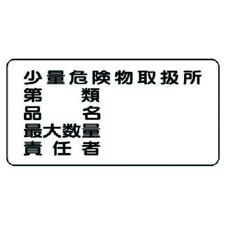 乐天商城 - ユニット 危険物標識横型少量危険物取扱所 鉄板明治山 300X600 ユニット 安全用品 標識 標示 安全標識(代引不可)