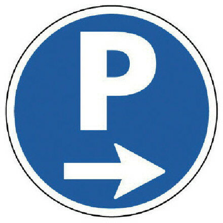 ユニット #サインタワー用丸表示 P右矢印 透明PET樹脂 393Фmm ユニット 安全用品 標識 標示 標示スタン..