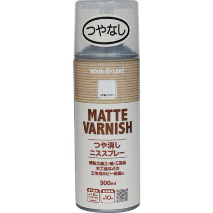 【商品スペック】特長●乾きが速く、マット感のある無色透明の丈夫な皮膜を作ります。●水彩絵の具の上に塗っても色がにじみません。用途●紙粘土細工・紙・工芸品・木工品などの工作・ホビー用品に。和紙の保護にもご使用いただけます。仕様●色：つや消しクリヤー●容量(L)：0.3●乾燥時間：約10分(20℃)●塗布面積(［［M2］］)：約1.5仕様2●塗布面積：約1.5(平米)材質／仕上●合成樹脂（アクリル）、有機溶剤、水セット内容／付属品注意【代引きについて】こちらの商品は、代引きでの出荷は受け付けておりません。【送料について】北海道、沖縄、離島は送料を頂きます。