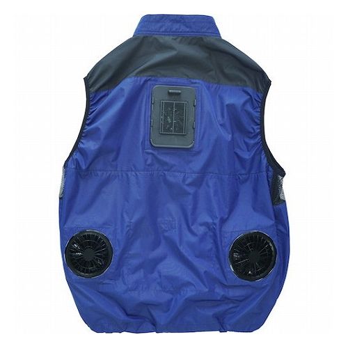 特長●背中の冷却プレートに加え、両サイド2か所のファンで気化熱を利用して服の中の熱を奪います。用途●暑い夏場の作業時に。仕様●色：ネイビー●サイズ：3L●着丈(cm)：70●胸囲(cm)：126●肩幅(cm)：50●サイズ(mm)：126仕様2●冷却プレート温度（周囲温度より）：-10〜-13℃（強）、-8〜-10℃(弱)、-13〜-16℃（ペルチェのみ）（使用環境により異なります）●モード：強、弱、ファンのみOFF（ファンのみOFFの時はペルチェのOFFはできません。）●ペルチェモード：ON/OFF●電源：5V2A以上材質／仕上●布：ポリエステル100％●ユニット部：ABS樹脂セット内容／付属品●本体、取扱説明書原産国（名称）：中国【代引きについて】こちらの商品は、代引きでの出荷は受け付けておりません。【送料について】北海道、沖縄、離島は送料を頂きます。