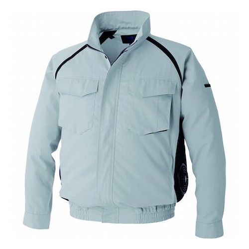 空調服 空調服[[R下]] 長袖ブルゾン ウエアのみ シルバー 3L KU92400K30S5 環境改善用品 暑さ対策用品 冷却衣服(代引不可)【送料無料】