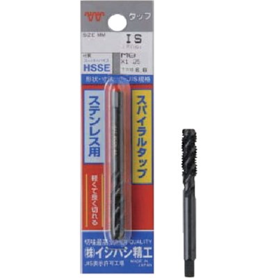 特長●難削ステンレス鋼に抜群の切れ味と耐久性です。●特殊な形状設計と特殊二番加工で摩耗トルクを低減します。●ブリスターパック1本入りです。用途●ステンレスの止まり穴用。●被削材:ステンレス鋼、低・中炭素鋼。仕様●精度：JIS2級●呼び寸法：M4●ピッチ(mm)：0.7●ねじ長さ(mm)：13●全長(mm)：52●シャンク径(mm)：5●シャンク四角部(mm)：4●下穴径(mm)：3.3●食い付山数：2.5山●加工ねじ：メートルねじ●ねじ長(mm)：13仕様2●ブリスターパック品●タップ等級：H級材質／仕上●高速度鋼(HSS-E)原産国（名称）：日本【代引きについて】こちらの商品は、代引きでの出荷は受け付けておりません。【送料について】北海道、沖縄、離島は送料を頂きます。