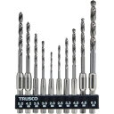 TRUSCO 六角軸鉄工ドリル 10本組 T6SDN10AS 切削工具 穴あけ工具 ドリルセット(代引不可)【送料無料】