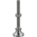 HALDER レべリングパッド パッド、オネジ付 ボール部 SUS 耐荷重28kN 呼びM12 長さ100 22590.0652 メカトロ部品 機械部品 アルミ...