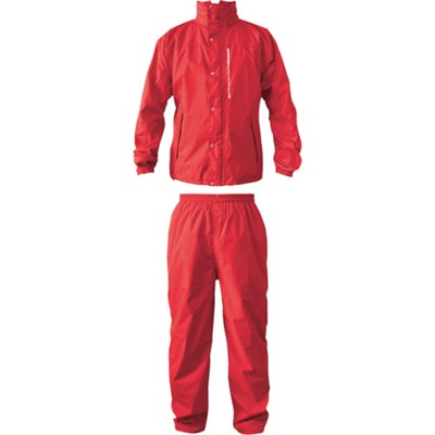 カジメイク ブリザテックレインスーツ レッド 4L 7740444L 保護具 作業服 雨具(代引不可)【送料無料】
