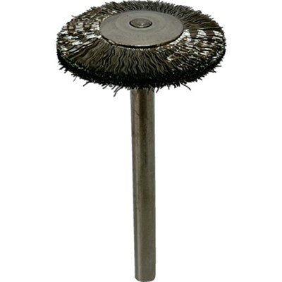 リューター 軸付ホイール型ブラシ軸径(mm):3毛材:ステンレス線 B1519 電動・油圧・空圧工具 研削研磨用..