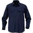 カジメイク 6802 TC長袖シャツ ネイビー 3L 6802553L 保護具 作業服 シャツ(代引不可)