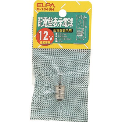 ELPA 配電盤電球 E12 1.8W 寿命約1000時間 クリア G1345H 工事・照明用品 作業灯・照明用品 電球(代引不可)