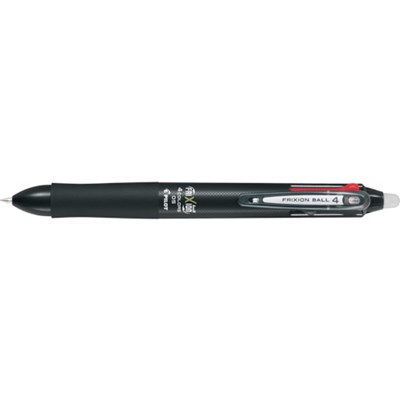 特長●こすると消えるフリクションシリーズ、便利な黒・赤・青・緑4色タイプボールペンです。●書き分けが可能で便利な4色タイプです。●資料などの書き込みにさっと使えるスリムな2色タイプと、書き分けが可能で便利な4色タイプがあります。用途●紙への筆記仕様●芯径(mm)：0.5●インク色：黒・赤・青・緑●本体色：ブラック●筆記線幅(mm)：0.25●替芯：LFBTRF-30EF、LFBTRF-12EF（緑）●キャップ式/ノック式：スライドレバー式●軸径(mm)：13.8仕様2●フリクション4色ボールペン●インキ：フリクションインキ●サイズ：最大径Φ13．8mm　全長145mm●ボール径0．5mm材質／仕上●さや：樹脂●グリップ：ラバー注意●証書類・宛名など消えてはいけないものには使用しないでください。●直射日光の当たる場所や、高温になる場所に置かないでください。●60℃以上になるとインキが無色になります。● -10℃前後になると消去した筆跡が戻る場合があります。●紙の種類や印刷物の特性によっては消去に不向きな場合があります。原産国（名称）：日本【代引きについて】こちらの商品は、代引きでの出荷は受け付けておりません。【送料について】北海道、沖縄、離島は送料を頂きます。