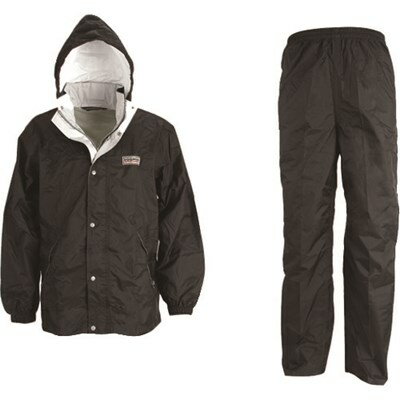 カジメイク エントラントレインスーツ2 ブラック M 725091M 保護具 作業服 雨具(代引不可)【送料無料】