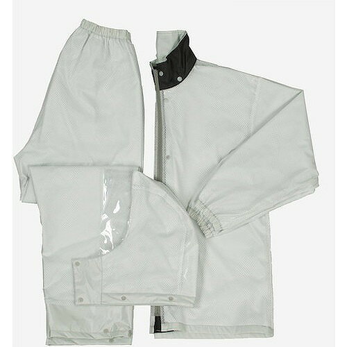 カジメイク ディフェンドレインスーツ シルバー L 329371L 保護具 作業服 雨具(代引不可)