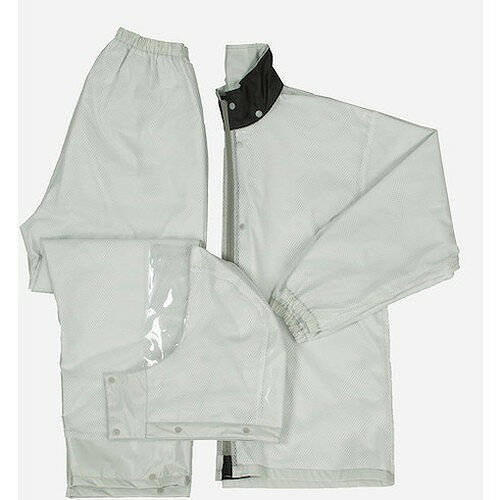 カジメイク ディフェンドレインスーツ シルバー LL 329371LL 保護具 作業服 雨具(代引不可)