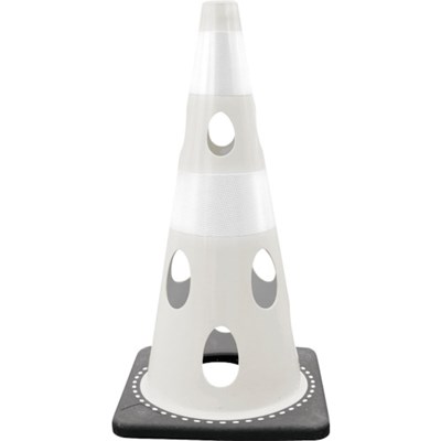 カーボーイ 穴あきコーン 反射ホワイト ホワイト CHR700WH 安全用品 安全用品 安全コーン(代引不可)