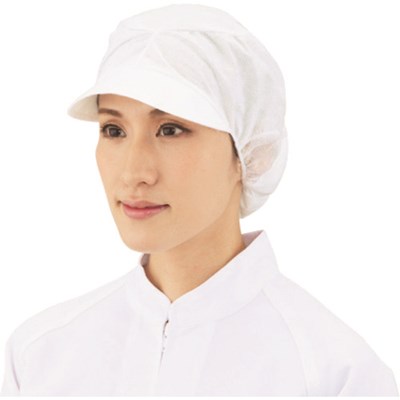 AS 帯電帽 つば付 L 20枚入 2581102 保護具 保護服・防護服 フード(代引不可)