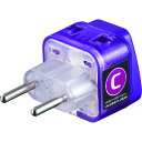 SANWA 海外電源変換アダプタエレプラグW-C(ヨーロッパ全域) TRAD14 オフィス 住設用品 OA用品 OAタップ(代引不可)