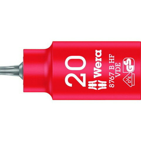 Wera 8767 B VDE 絶縁ホールディングファンションビットソケット TX 20 4920(代引...