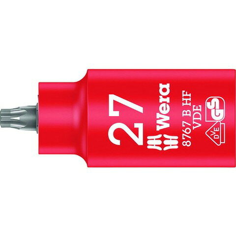Wera 8767 B VDE 絶縁ホールディングファンションビットソケット TX 27 4922(代引不可)