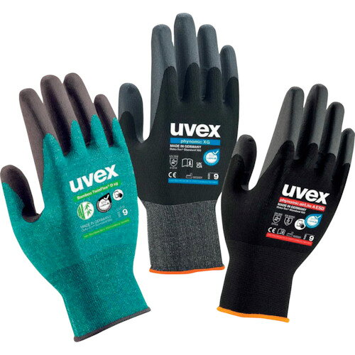 UVEX 手袋3種お試し Sサイズセット SAMPLETEBUKUROS 保護具 作業手袋 耐切創手袋(代引不可)