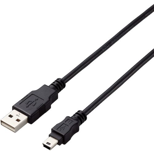 ELECOM USB2.0ケーブル A-miniBタイプ 仕様固定 1.5m ブラック U2CAM15BKID オフィス 住設用品 OA用品 ケーブル(代引不可)