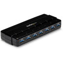 StarTech USBハブ/USB 3.0/USB-A - 7x USB-A/ACアダプター/デスクトップ ST7300USB3B オフィス 住設用品 OA用...
