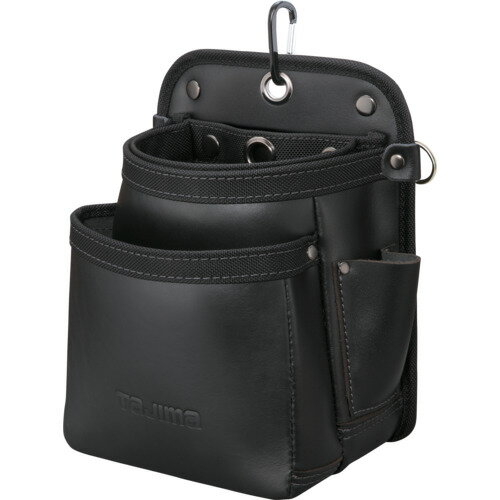 タジマ セフツイン腰袋 本革 2段中 SFKBK2M2H 手作業工具 バックパック ツールバッグ 工具差し 腰袋(代..