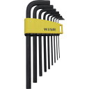 WISE 六角レンチ 黒染め9本セット(セミロング) WLH230B9S 手作業工具 ドライバー 六角棒レンチ 六角棒レンチ(代引不可)