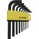 WISE 六角レンチ 黒染め9本セット(ショート) WLH130B9S 手作業工具 ドライバー 六角棒レンチ 六角棒レンチ(代引不可)