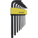 WISE ボールポイント 黒染め9本セット(セミロング) WLB230B9S 手作業工具 ドライバー 六角棒レンチ ボールポイント六角棒レンチ(代引不可)