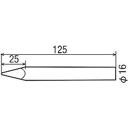グット 替銅こて先φ16(HP-200用) T16A 電子機器 はんだ用品 電気はんだこて(代引不可)
