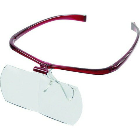 【商品詳細】●両手を使う細かい作業に便利なメガネ型ルーペです。●両手が使えて作業効率がアップします。●メガネをかけたままでも使用できます。●レンズはワンタッチで簡単にはね上げできます。●レンズの交換で倍率を変更できます。●製品の組み立て、検査などに。●両手を使う細かい作業に。●倍率(倍)：2●フレーム色：レッド●レンズ寸法(mm)：110×45●サイズ（mm）：L142×W180×H50材質／仕上●レンズ：アクリルJANコード 4989833059088【代引きについて】こちらの商品は、代引きでの出荷は受け付けておりません。【送料について】北海道、沖縄、離島は送料を頂きます。