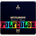 uni ポリカラー色鉛筆24色 K750024C オフィス 住設用品 文房具 筆記具(代引不可)