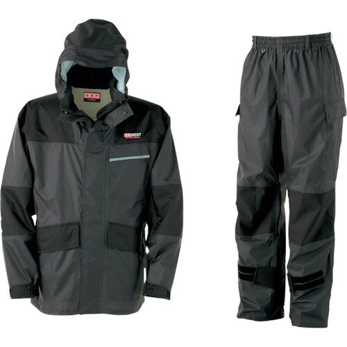 カジメイク KM-001 仕事合羽 チャコール 3L KM001743L 保護具 作業服 雨具(代引不可)【送料無料】 カジメイク KM-001 仕事合羽 チャコール 3L KM001743L 保護具 作業服 雨具(代引不可)【送料無料】