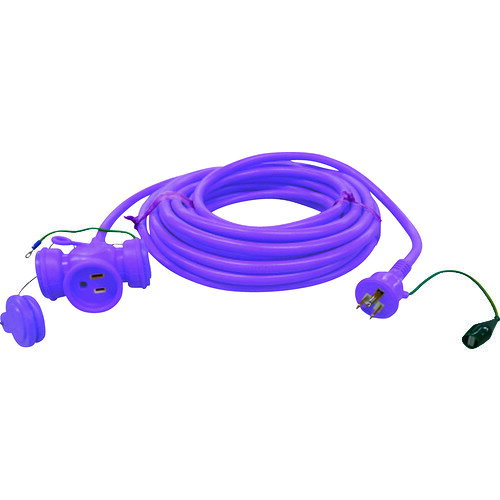 JAPPY 3P防水型延長コード 紫 KM0310JPP 工事 照明用品 コードリール 延長コード 延長コード(代引不可)【送料無料】