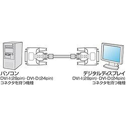 リコメン堂生活館のSANWA DVIケーブル デュアルリンク KCDVIDL1K 電子機器 電気 電子部品 ケーブル(代引不可)【送料無料】｜アングル2