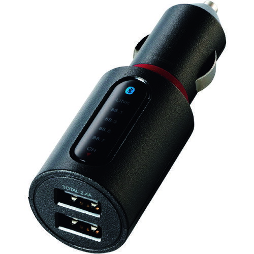 楽天リコメン堂生活館ELECOM Bluetooth（R）FMトランスミッター（2.4A/2ポート） LATFMBT03BK オフィス 住設用品 OA用品 周辺機器（代引不可）【送料無料】