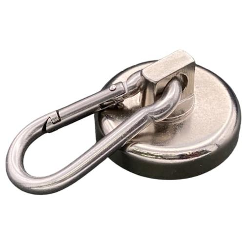 ラクテム 強力マグネット カラビナフック型 Φ32 ゴム付 MHMK32 工作機工具 マグネット用品 マグネット..